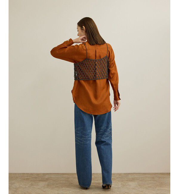 ROPE「ラメコードメッシュキャミソール/洗える」|キャミソール|