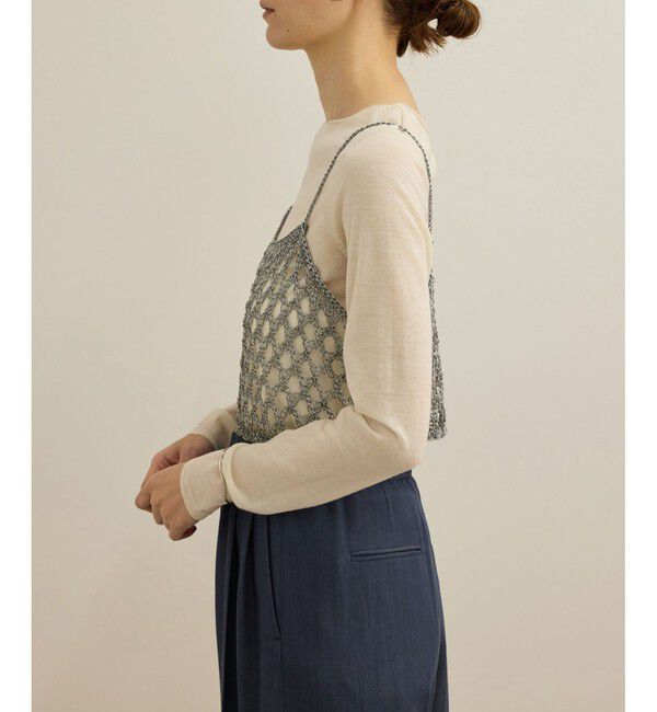 ROPE「ラメコードメッシュキャミソール/洗える」|キャミソール|