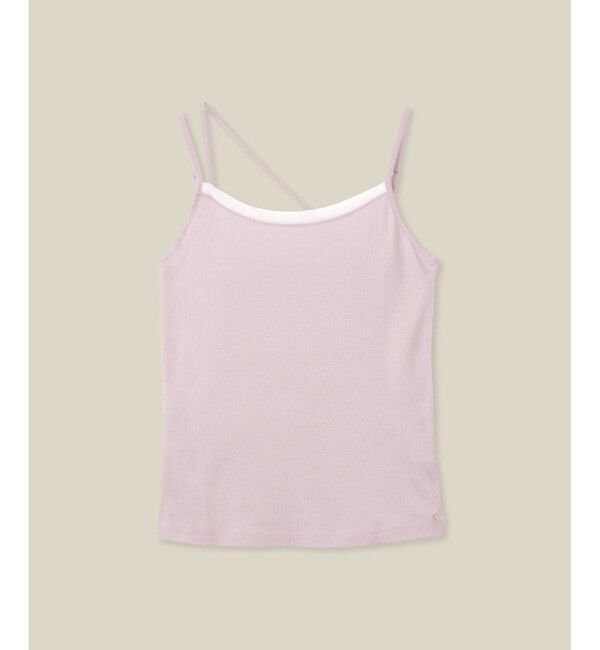 ROPE「【WEB・一部店舗限定】【接触冷感/UVカット】前後2WAY チュールコンビアシメキャミソール」|キャミソール|