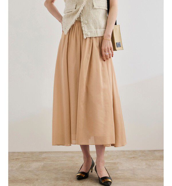 ROPE「【洗える】コットンシルクスカート」|スカート|