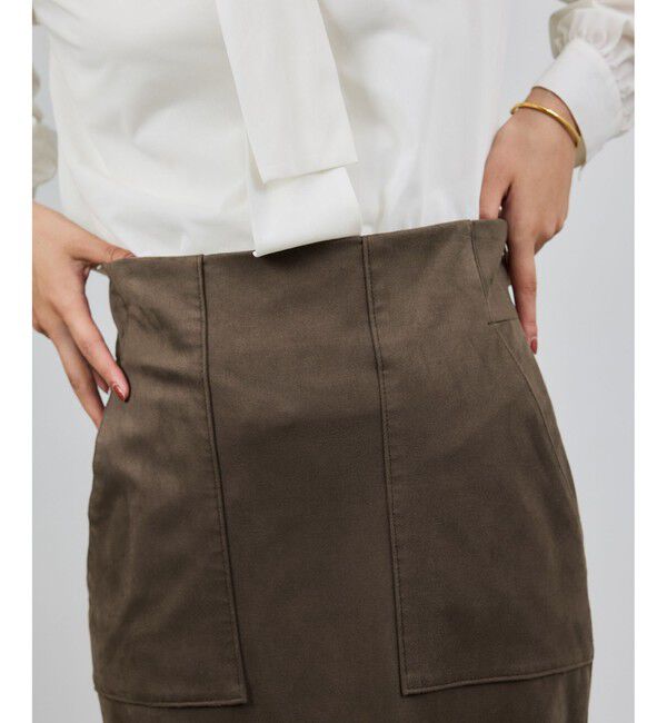 ROPE「[美人スカート]スエードポケット付きタイトスカート/イージーケア」|スカート|