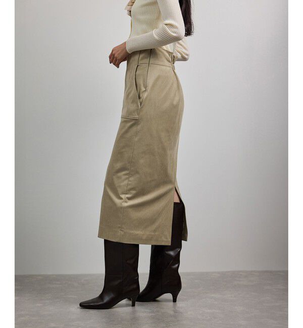 ROPE「[美人スカート]スエードポケット付きタイトスカート/イージーケア」|スカート|