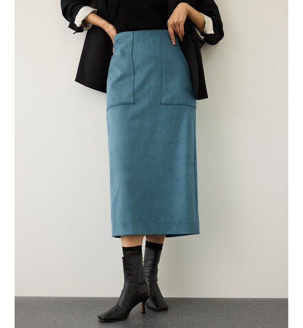 ROPE「[美人スカート]スエードポケット付きタイトスカート/イージーケア」|スカート|