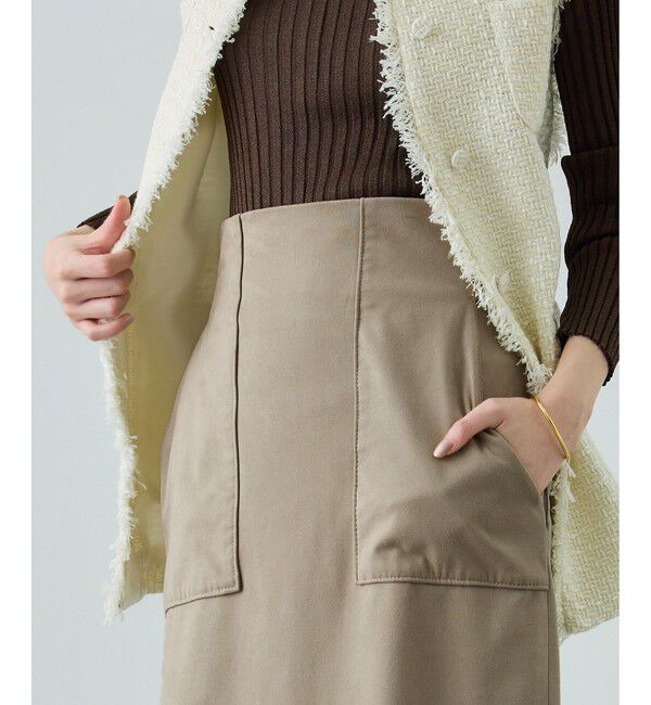ROPE「[美人スカート]スエードポケット付きタイトスカート/イージーケア」|スカート|