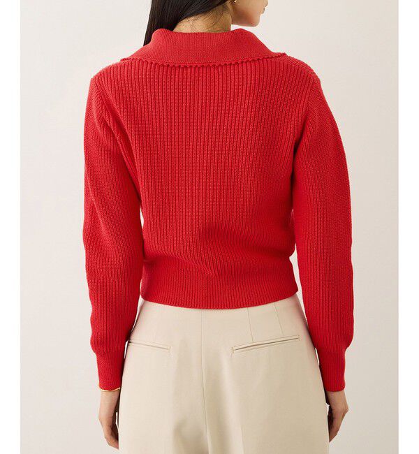 ROPE「オーガニックコットンポロ襟プルオーバー/イージーケア」|ニット・セーター|