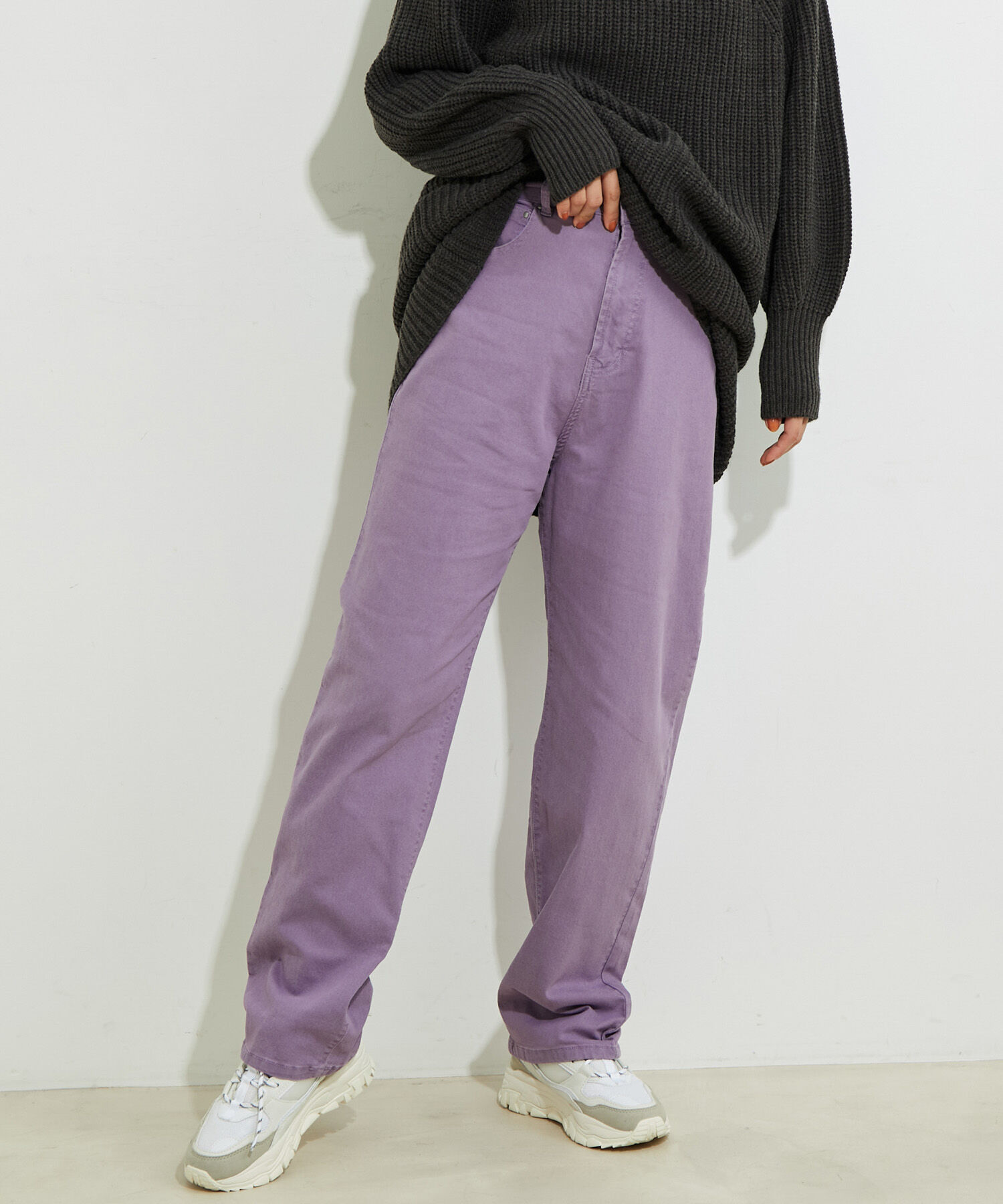 VIS「ツイル＆デニムストレートパンツ」|デニム|