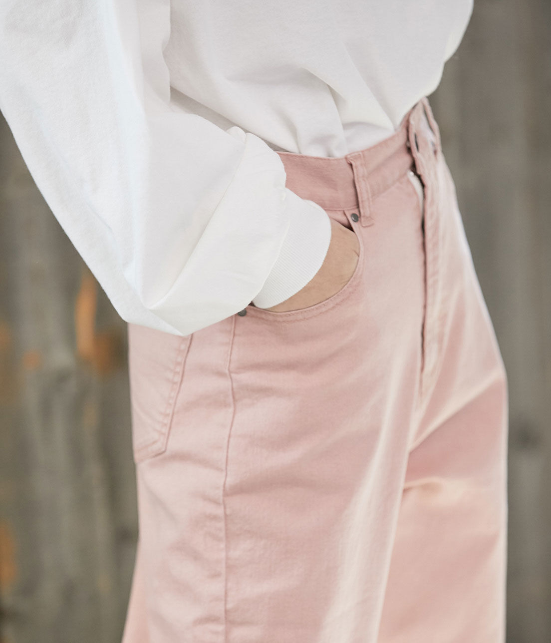 VIS「ツイル＆デニムストレートパンツ」|デニム|