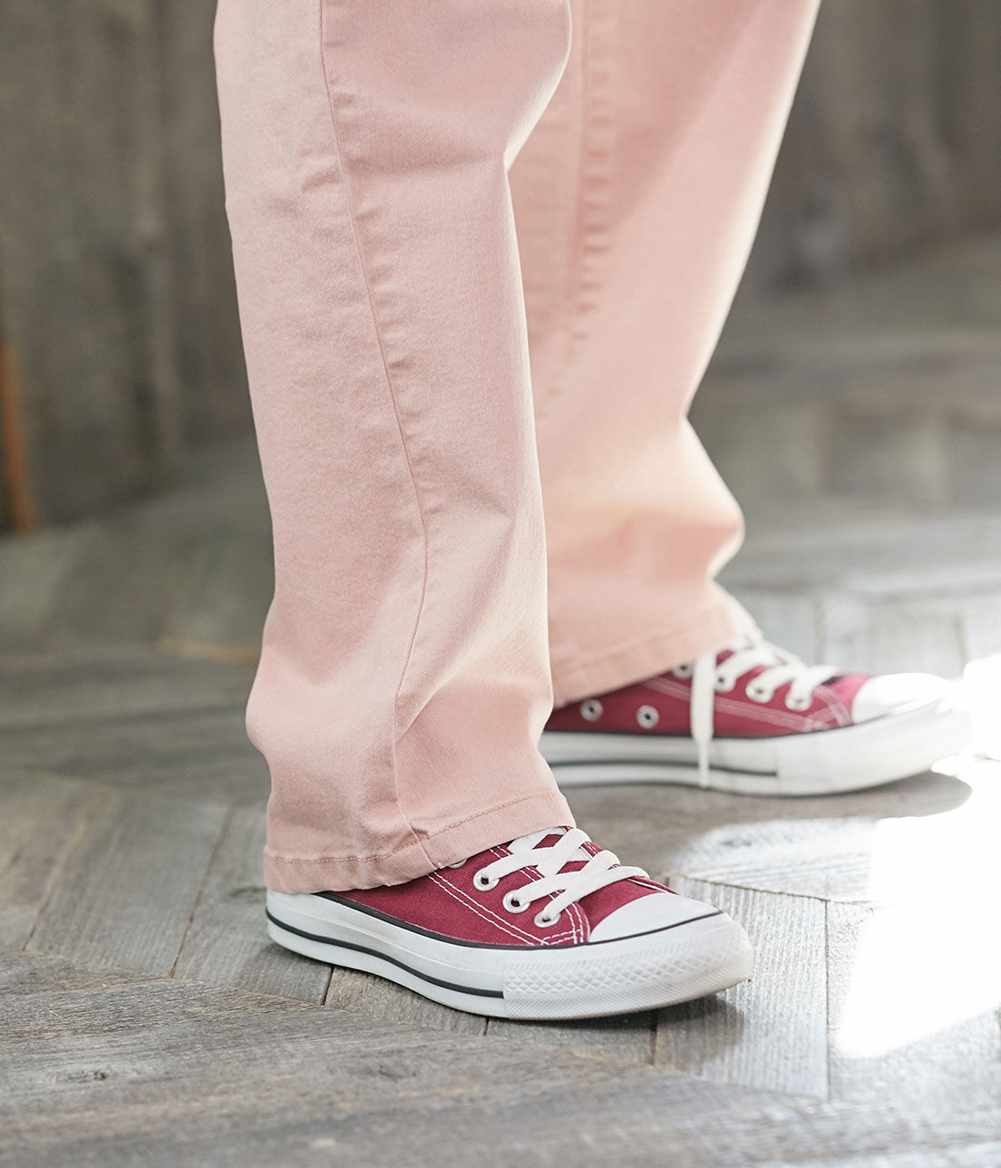 VIS「ツイル＆デニムストレートパンツ」|デニム|