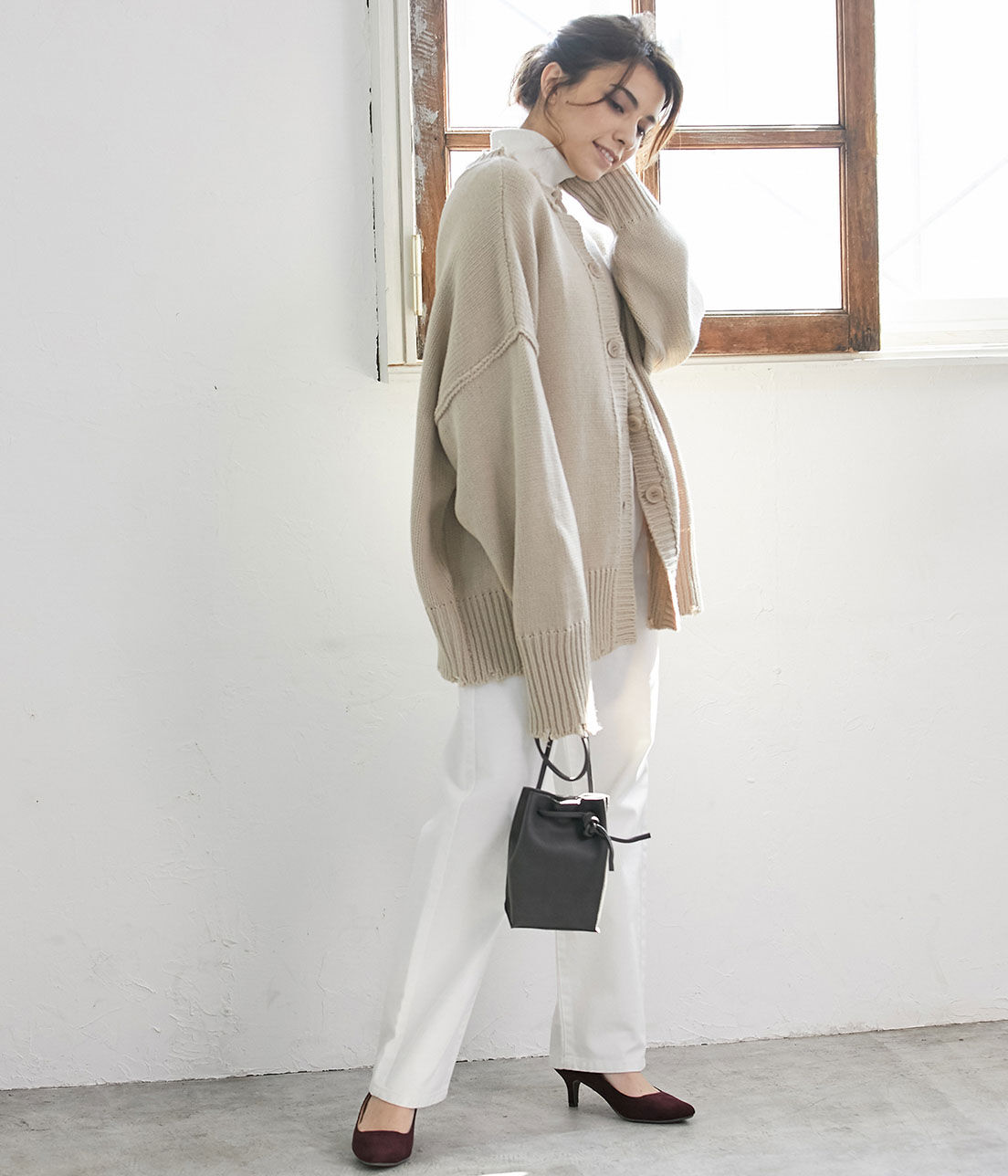 VIS「ツイル＆デニムストレートパンツ」|デニム|