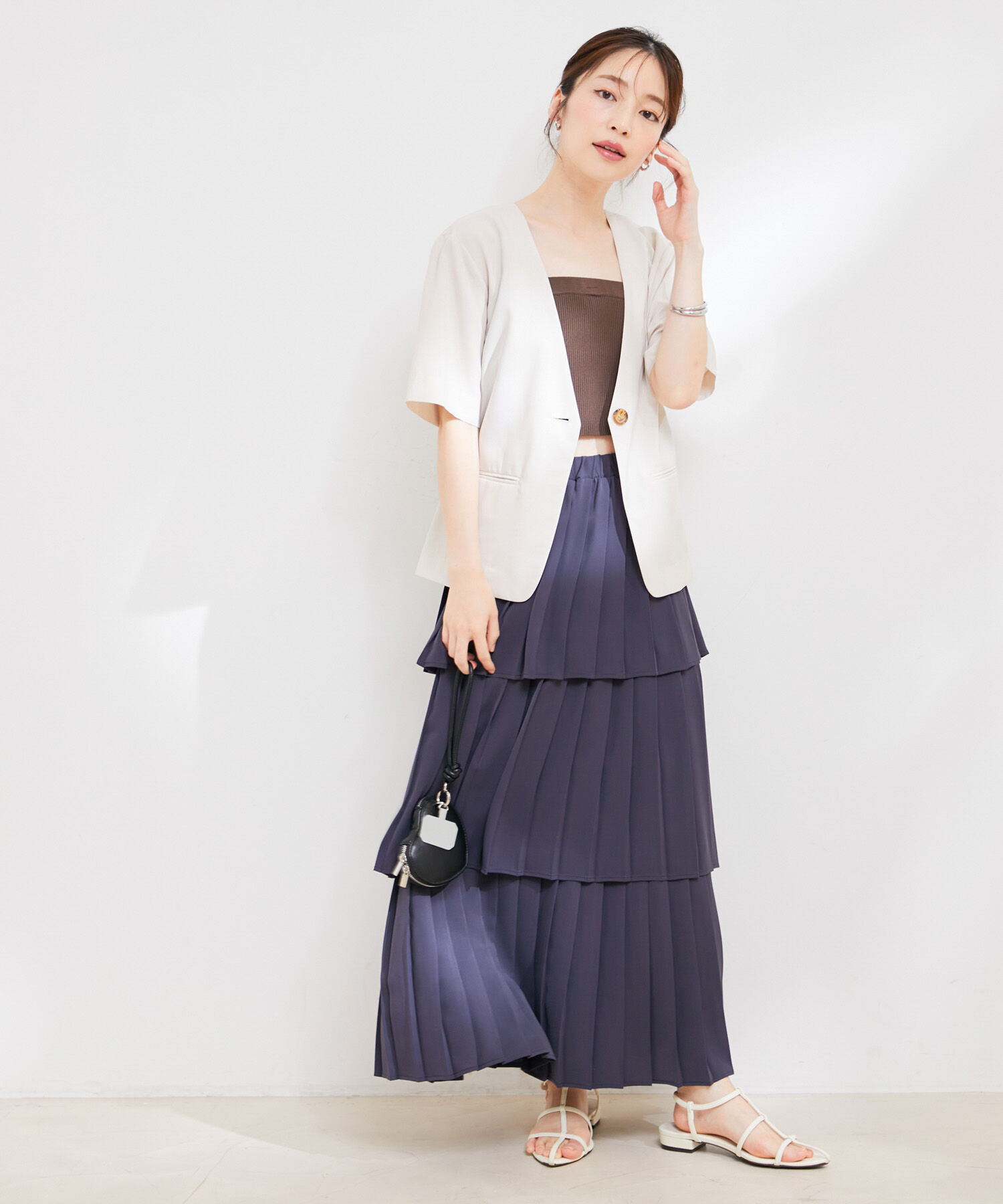 Juze「ボーンアンクルストラップフラットサンダル」|サンダル|