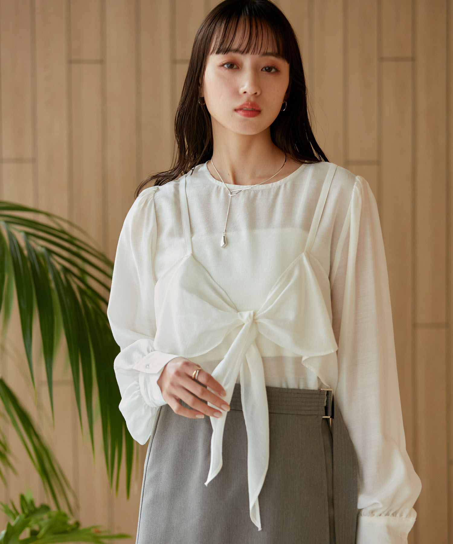 VIS「ビスチェドッキングシアーブラウス」|シャツ・ブラウス|