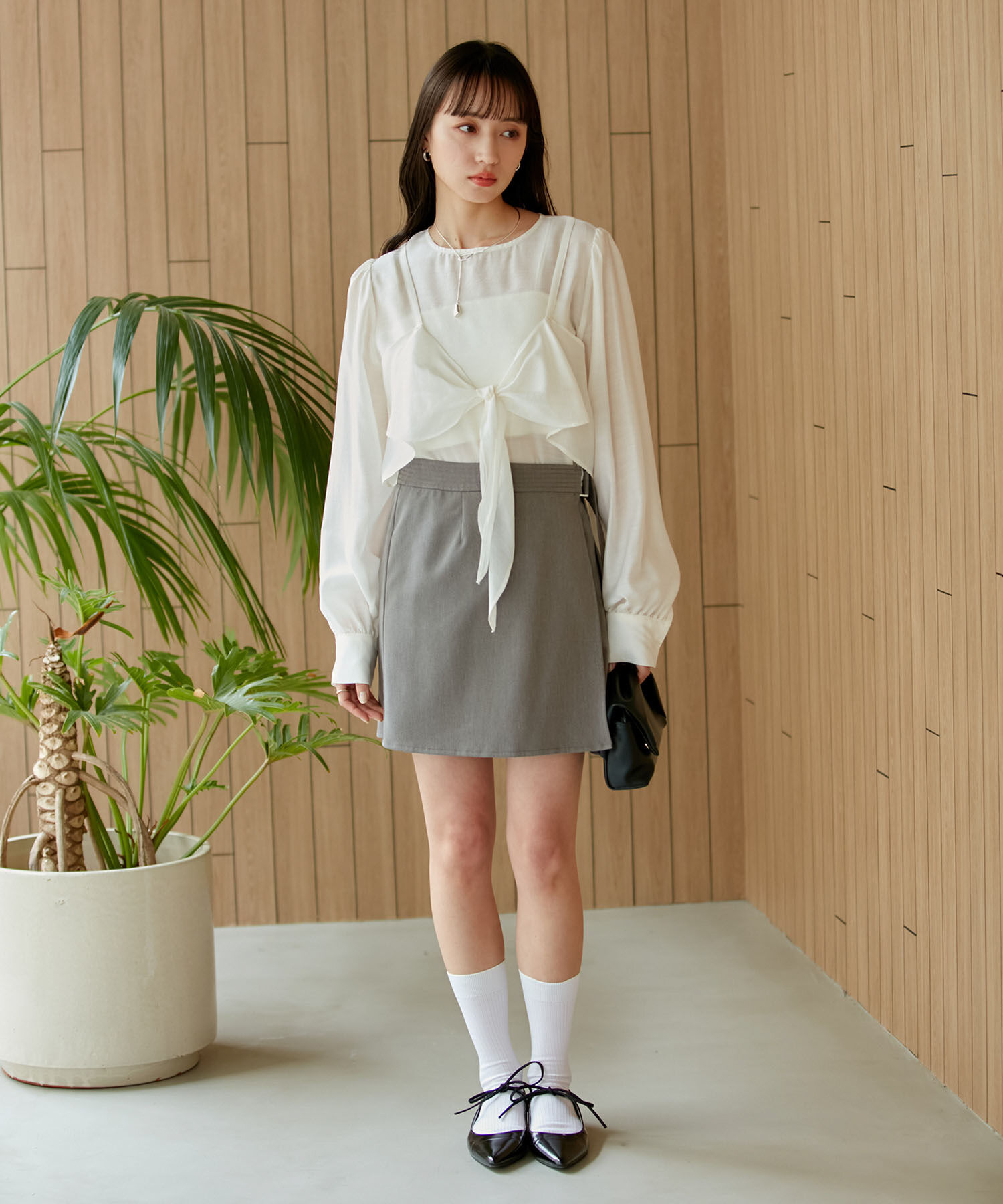 VIS「ビスチェドッキングシアーブラウス」|シャツ・ブラウス|