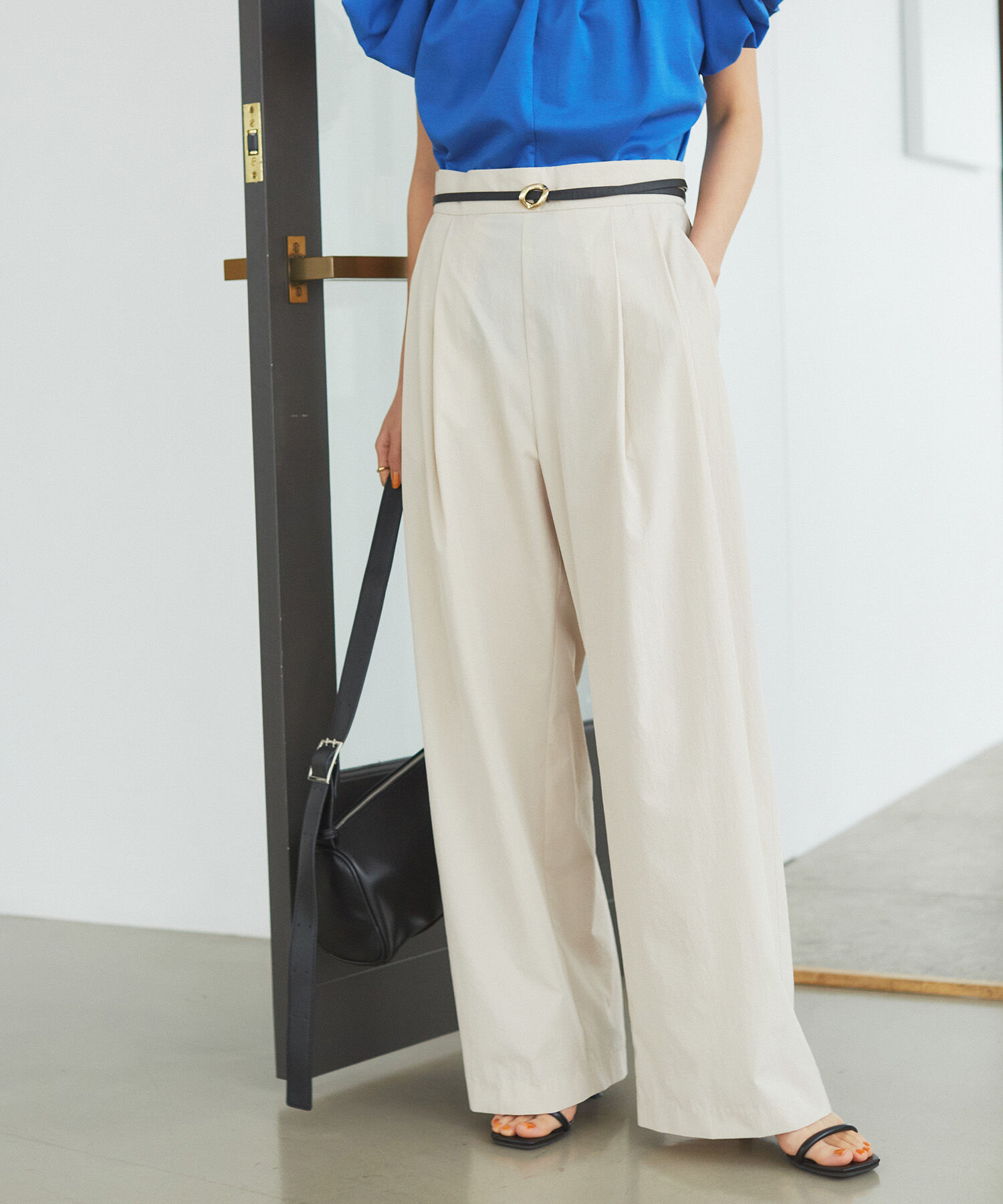 VIS「【洗える】タックギャザーパンツ」|その他|