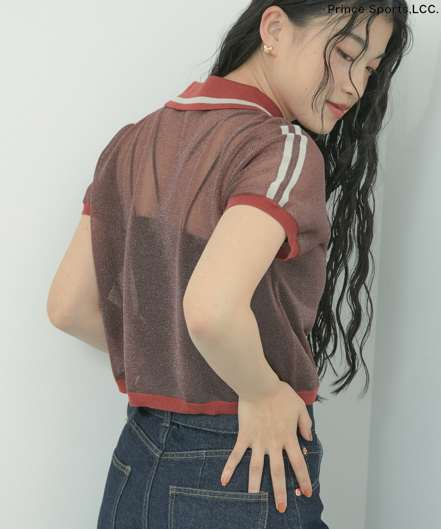 VIS「【Prince】VIS別注ラメシアーポロシャツ」|ポロシャツ|