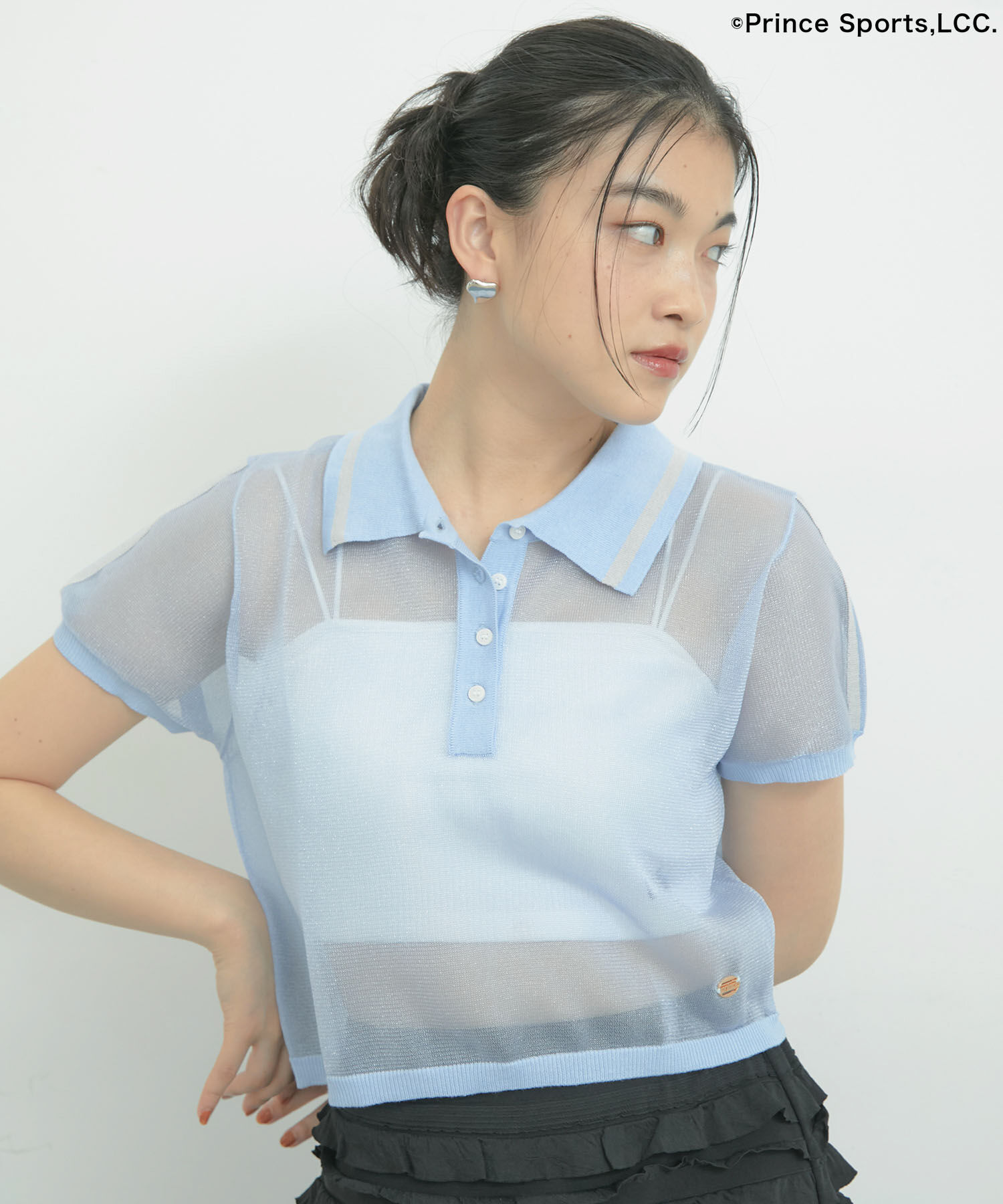 VIS「【Prince】VIS別注ラメシアーポロシャツ」|ポロシャツ|