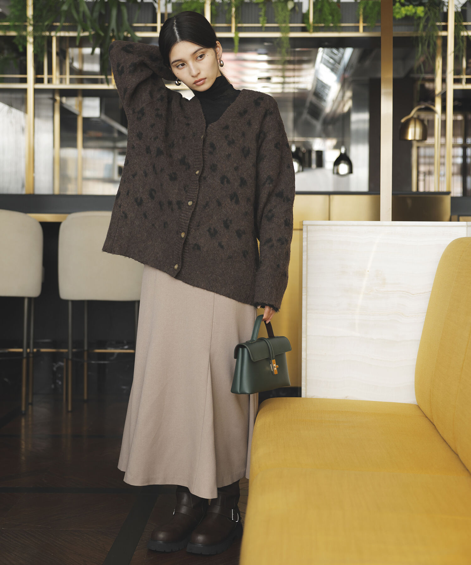 VIS「シャギーレオパードカーディガン」|カーディガン|