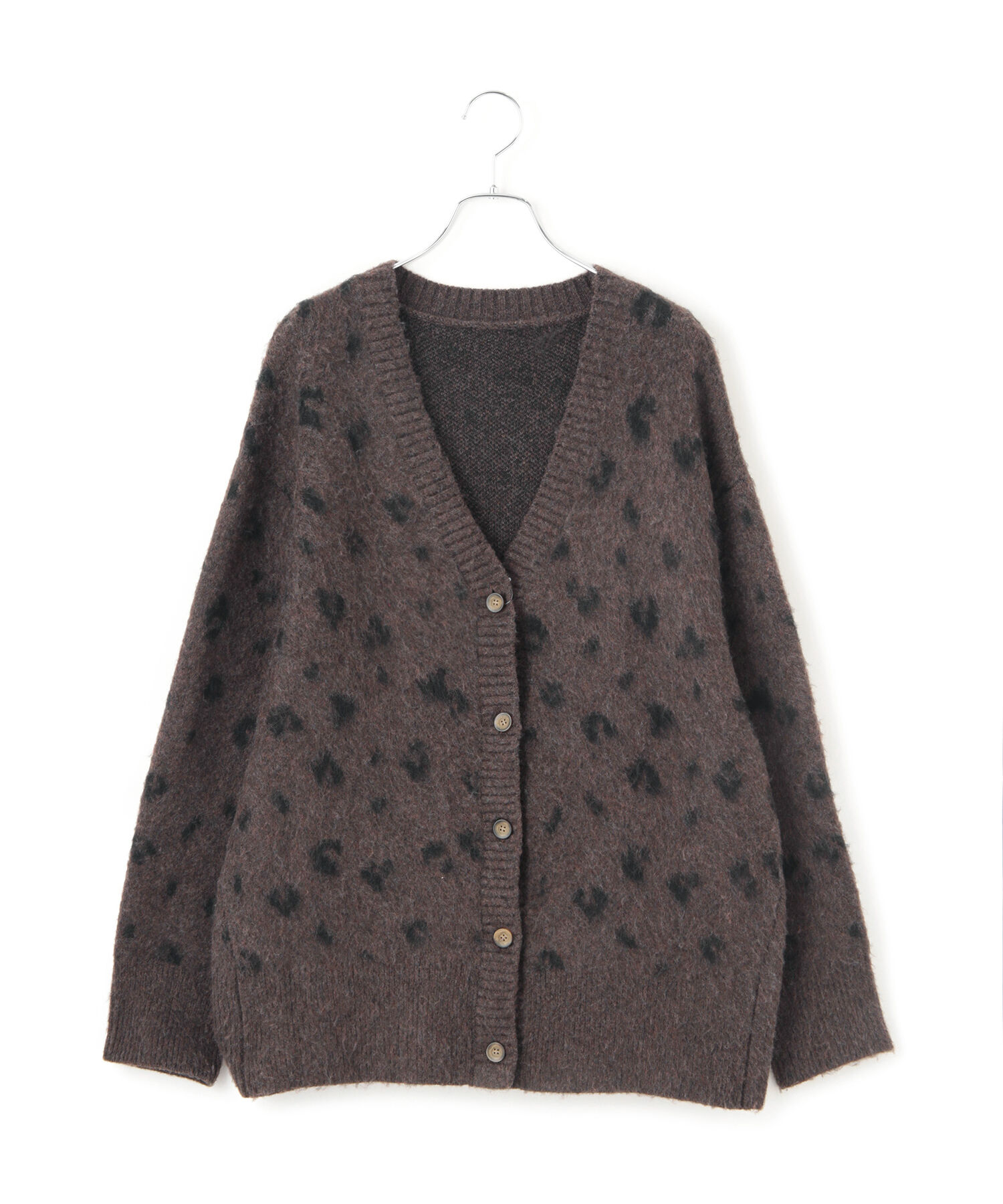 VIS「シャギーレオパードカーディガン」|カーディガン|