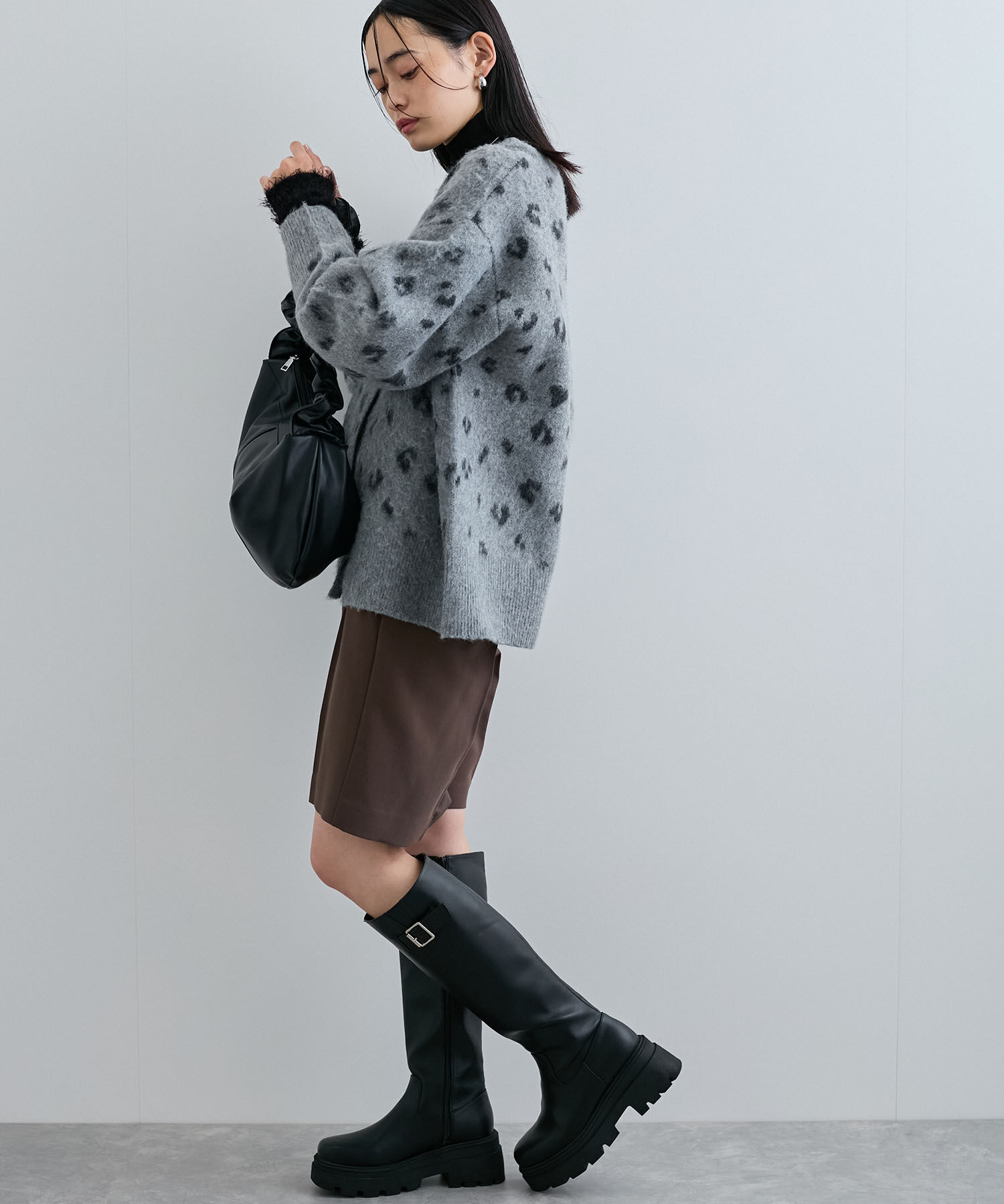 VIS「シャギーレオパードカーディガン」|カーディガン|