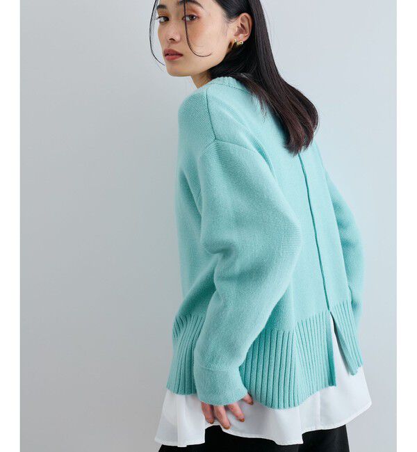 VIS「【セットアップ対応】もちっとニットミラノリブプルオーバー」|ニット・セーター|