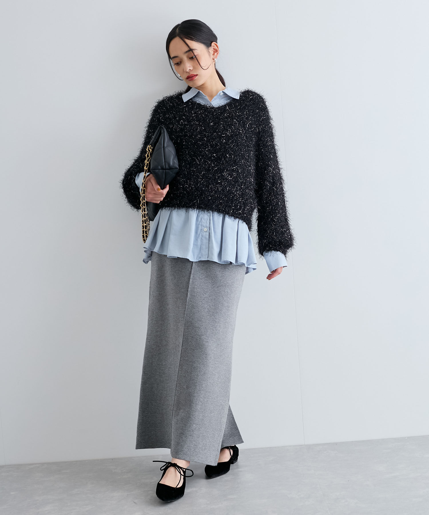 VIS「【洗える】ふわキラニットプルオーバー」|ニット・セーター|