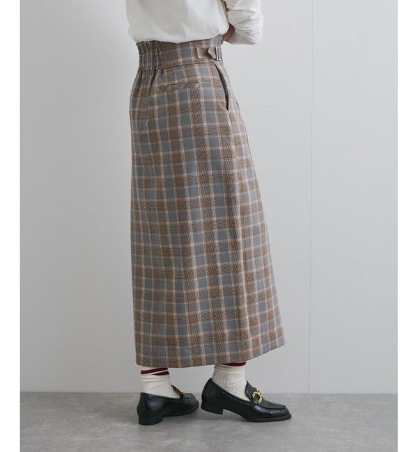 VIS「【美easy】コンフォートツイルウエストデザインIラインスカート【洗える/防シワ/UVケア】」|スカート|