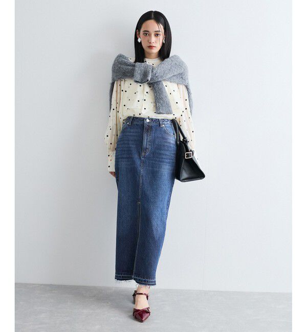 VIS「【洗える】アイラインウォシュデニムスカート」|スカート|