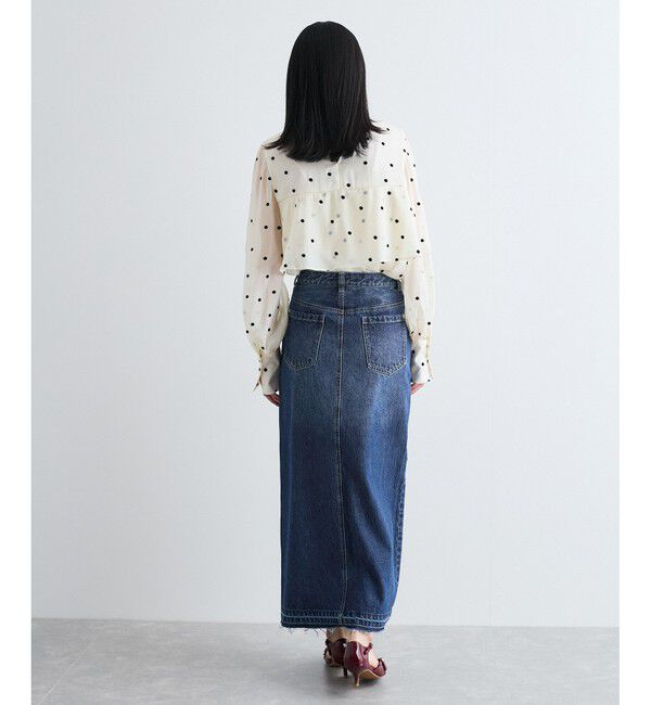 VIS「【洗える】アイラインウォシュデニムスカート」|スカート|