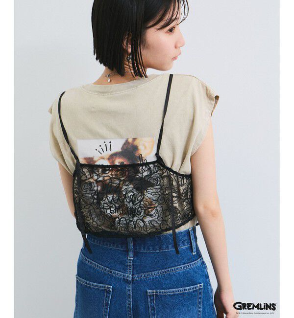 VIS「【グレムリン】VIS別注 ビンテージ風レタリング＆フォトTシャツ」|Tシャツ・カットソー|