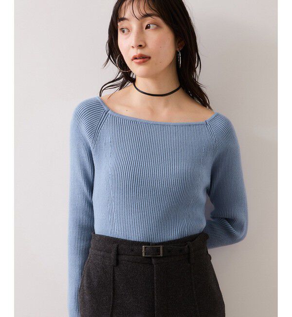 VIS「スクエアネックニットプルオーバー」|ニット・セーター|