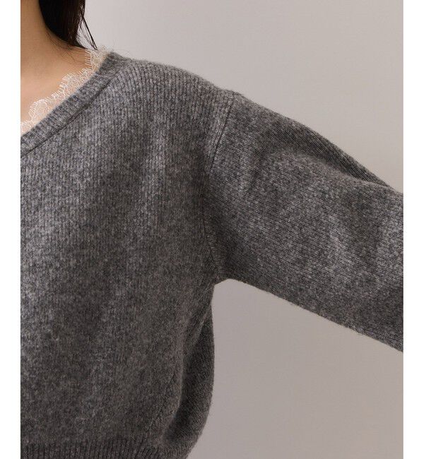 VIS「Vネックレースニットプルオーバー」|ニット・セーター|