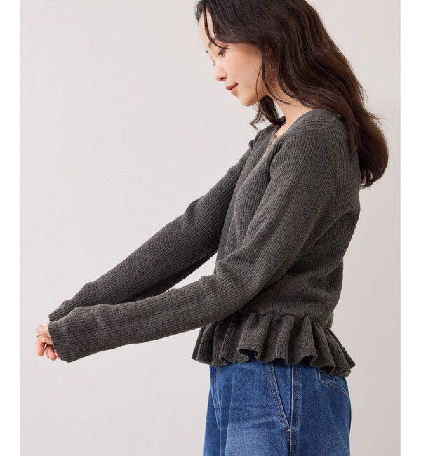 VIS「スラブヤーンペプラムフリルニットプルオーバー」|ニット・セーター|スミクロ(05)