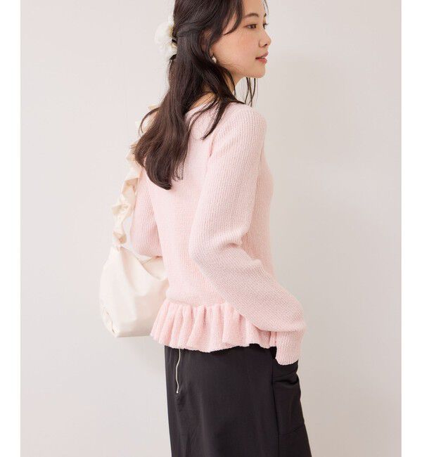 VIS「スラブヤーンペプラムフリルニットプルオーバー」|ニット・セーター|