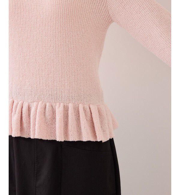 VIS「スラブヤーンペプラムフリルニットプルオーバー」|ニット・セーター|