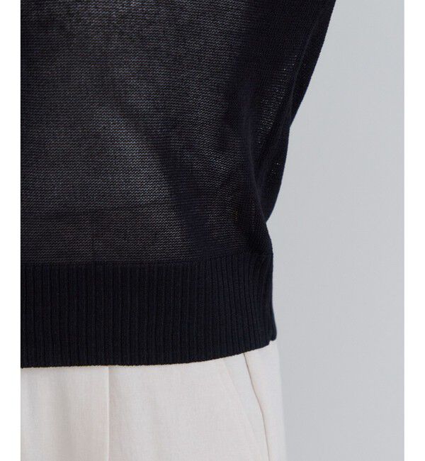 VIS「【WEB限定】リネンタッチ配色シアーカーディガン」|カーディガン|