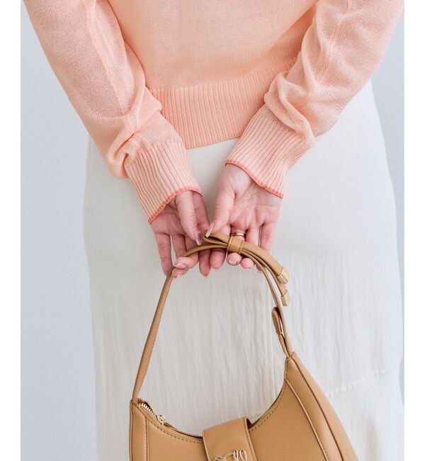 VIS「【WEB限定】リネンタッチ配色シアーカーディガン」|カーディガン|