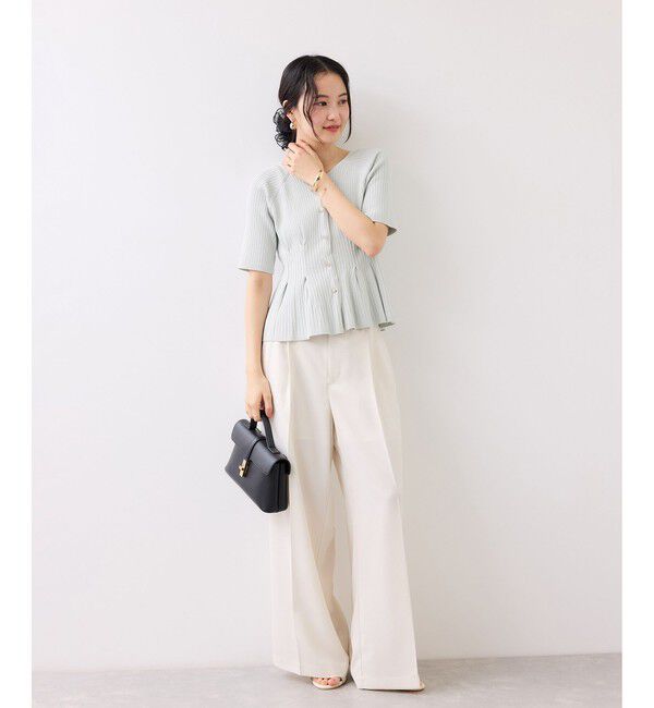 VIS「ウエストタックカーディガン/イージーケア」|カーディガン|