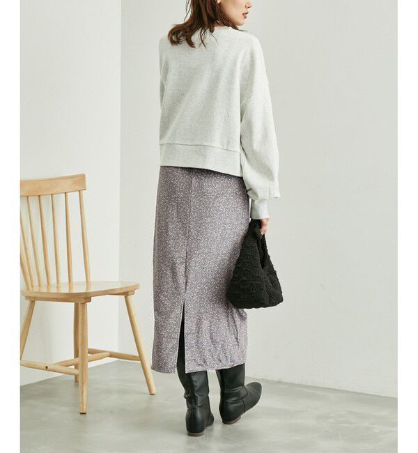 Rope&rsquo;Picnic「リンクコーデ/花柄ベロアアイラインスカート」|スカート|