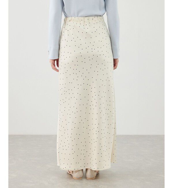 Rope&rsquo;Picnic「細見えバイアスサテンドットスカート」|スカート|
