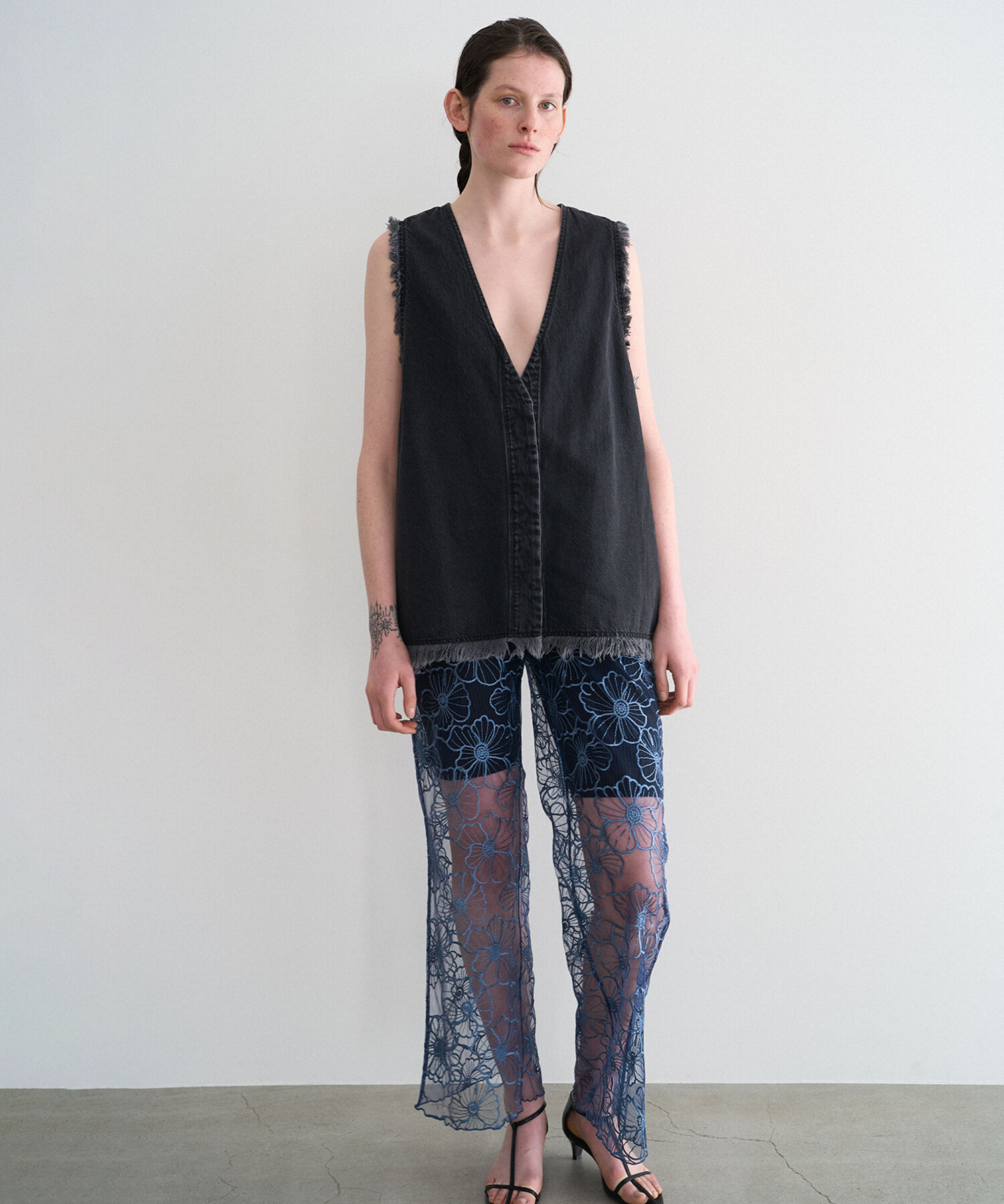 ADAM ET ROPE'「【サステナブル】3Dニットリブサイクルパンツ」|その他|