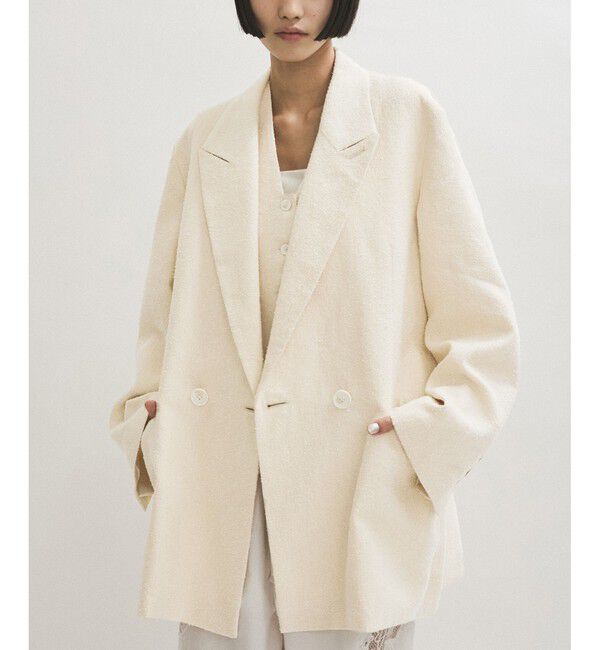 ADAM ET ROPE'「リネンMIXオーバージャケット」|テーラードジャケット|