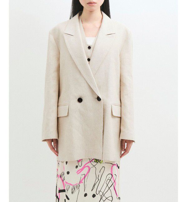 ADAM ET ROPE'「リネンMIXオーバージャケット」|テーラードジャケット|