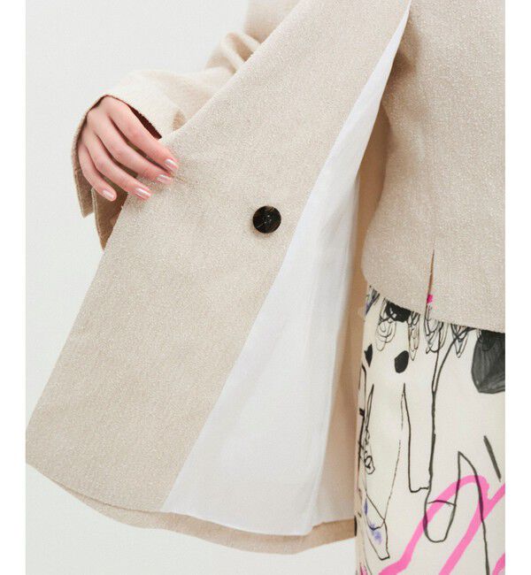 ADAM ET ROPE'「リネンMIXオーバージャケット」|テーラードジャケット|