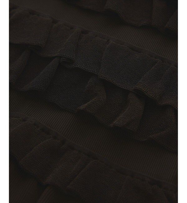 ADAM ET ROPE'「【サステナブル】フリルニットスカート」|スカート|