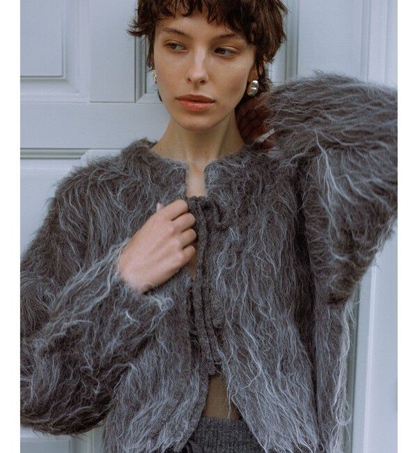 ADAM ET ROPE'「アルパカフラッフィーカーディガン」|カーディガン|