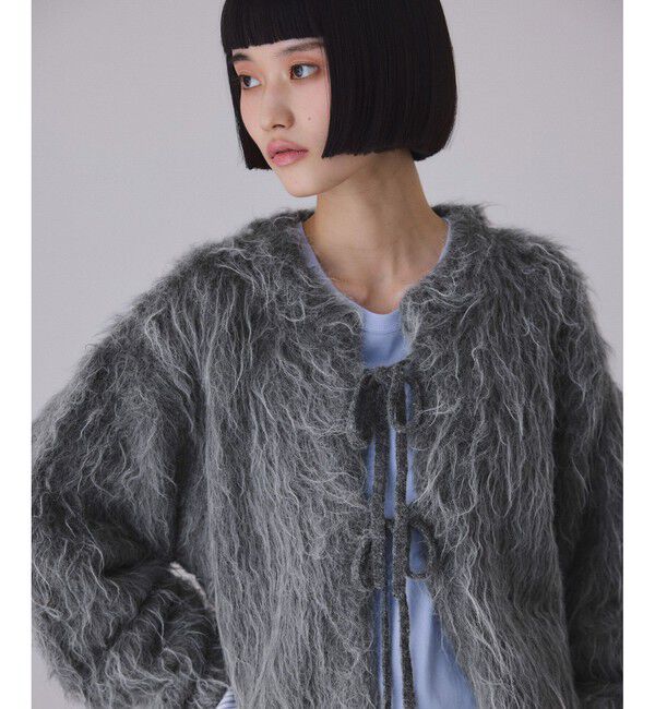 ADAM ET ROPE'「アルパカフラッフィーカーディガン」|カーディガン|