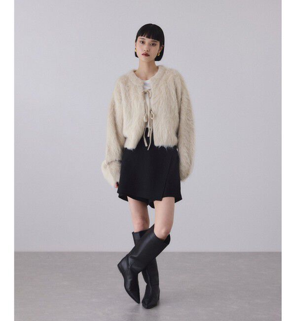 ADAM ET ROPE'「アルパカフラッフィーカーディガン」|カーディガン|