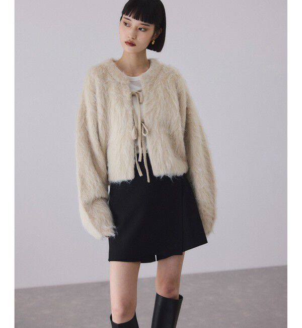 ADAM ET ROPE'「アルパカフラッフィーカーディガン」|カーディガン|