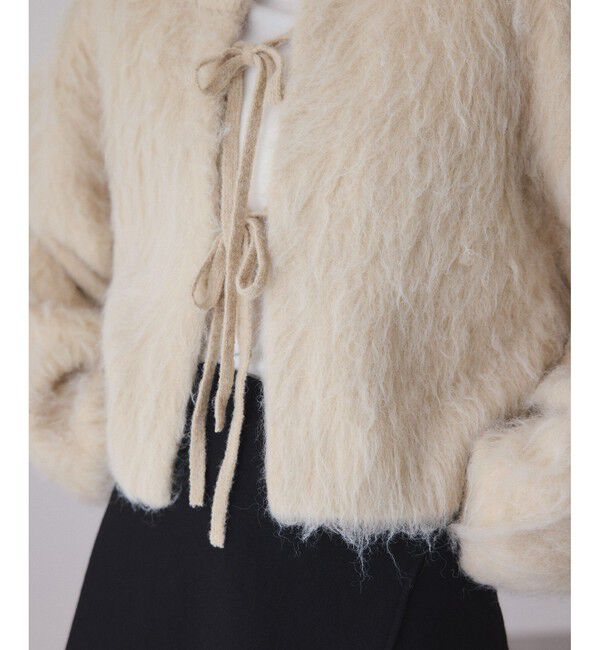 ADAM ET ROPE'「アルパカフラッフィーカーディガン」|カーディガン|