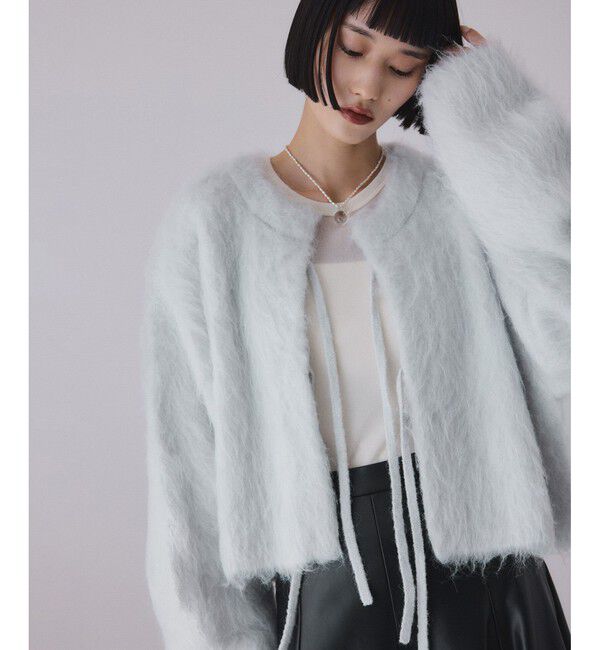 ADAM ET ROPE'「アルパカフラッフィーカーディガン」|カーディガン|サックス(48)