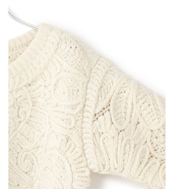 ADAM ET ROPE'「コードレースパターンニットカーディガン」|カーディガン|